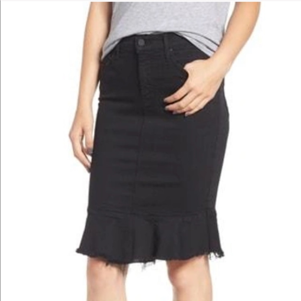 Mother Cha Cha Fray Skirt